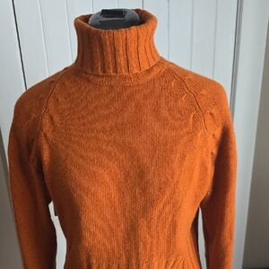 Banana Republic Vibrant Orange Turtleneck Sweater
